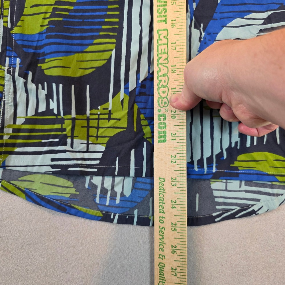REI Co-op‎ Sahara Short Sleeve Shirt Quick Dry Womens Medium Blue Green Abstract - Picture 9 of 9